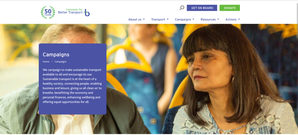 Campaign for Better Transport Campaigns
