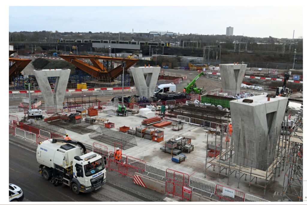 Photo of HS2 construction works