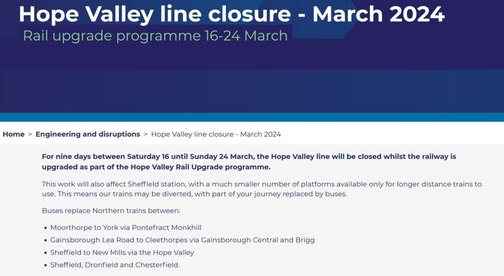 Hope valley upgrade dates