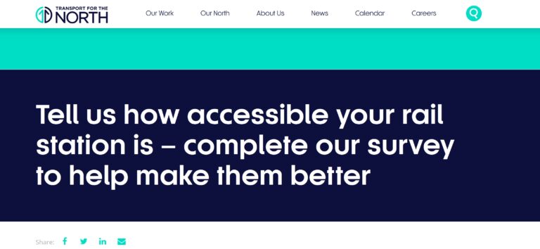 Transport for the North Accessibility Survey